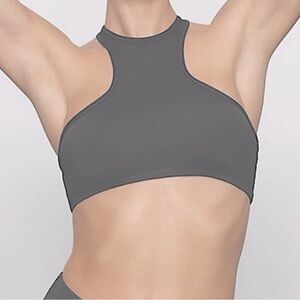 SKIMS Recycled Swim Bikini Top 3X in Gun Metal